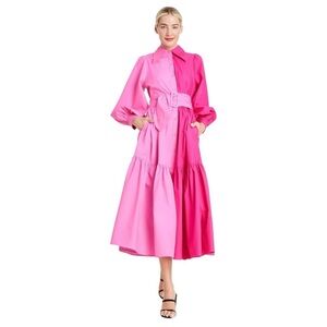 Christopher John Roger’s Pink Two-Toned Dress